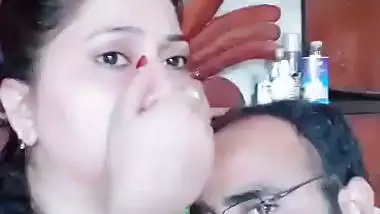 Pervert sucks his Bhabhi’s boobs and kisses her