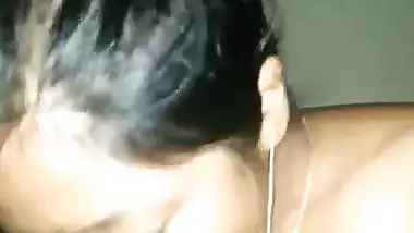 Honeymoon cock sucking video of local desi couple