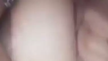 Girlfriend cute boobs showing on video call at night