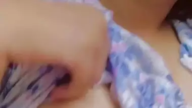 Cute girl sexy boobs show video making for lover