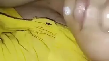 Sleeping sister boob touch by brother and nipple show