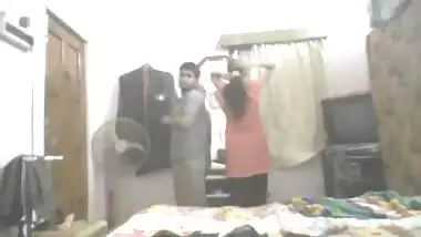 Bhai behan ready for action when parents went out