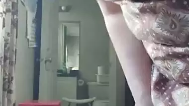 Indian aunty vacuuming