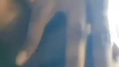 Indian wife shaved pussy rubbing in nude video making