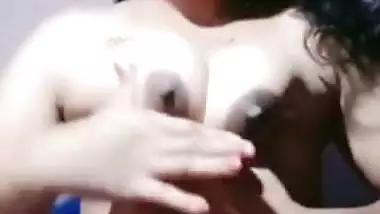 Curly hair Tamil wife nude fingering on Tango live