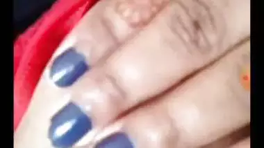 Tight pink pussy and round boobs showing GF video call