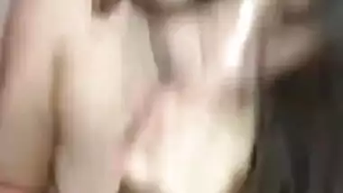 Desi bitch eating cum after heavy dick sucking