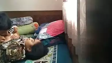 Lovers quick fucking caught by friend in his room