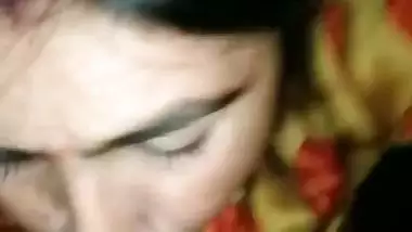 Punjaban gives an Indian blowjob with a condom on